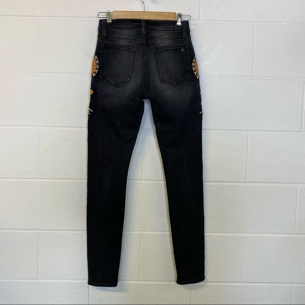 Miss Me Vintage Charlotte Mandarine Blk Org Jeans - Picture 7 of 12